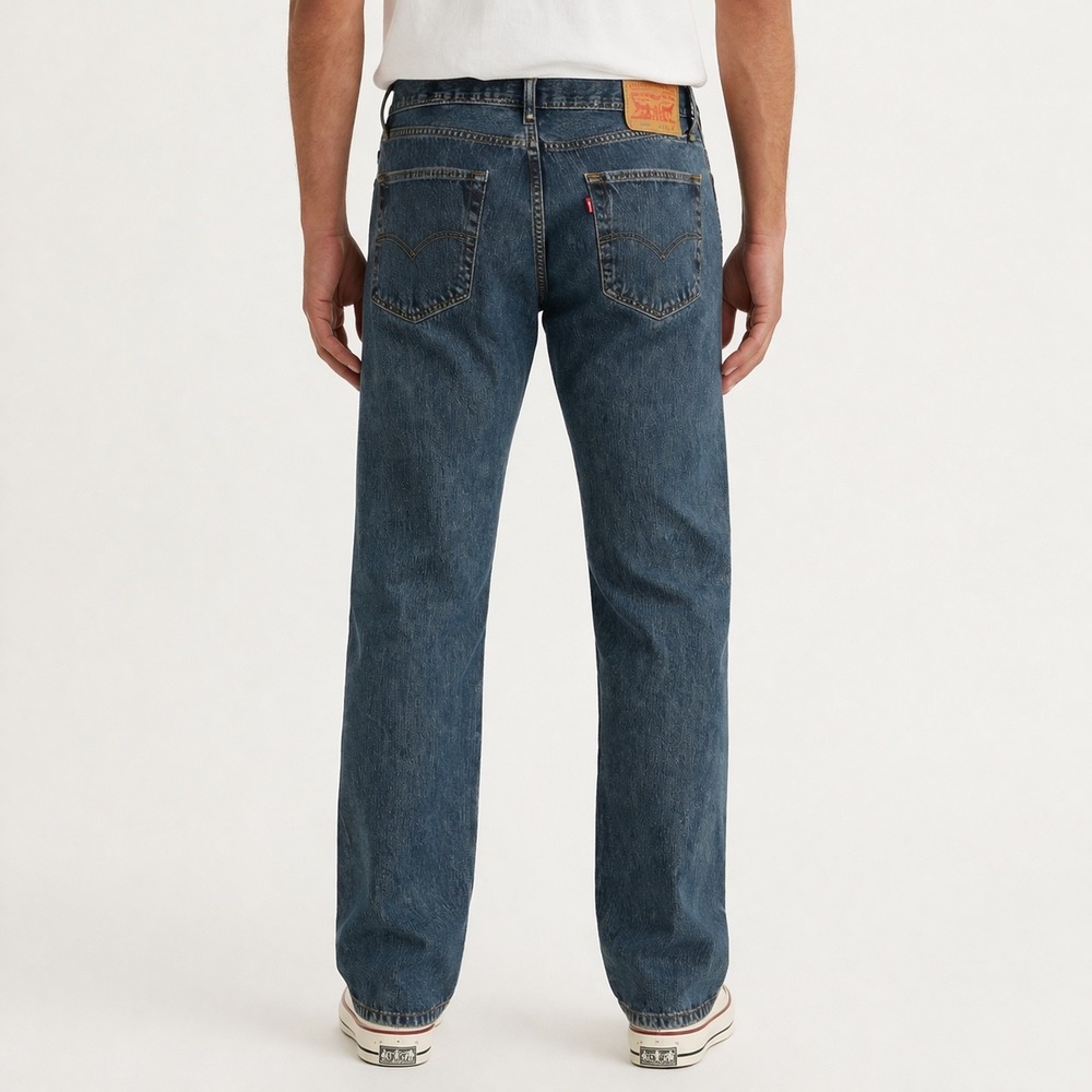 Levis 505 Regular Fit Straight Leg Mens Blue Denim Jeans 38x30‎ Medium Wash